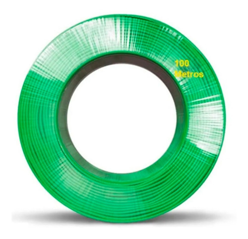 Cabo Fio Flexível 4mm Rolo 100mts Energia Eletrico Verde