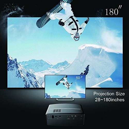 Imagen 5 de 7 de Dinly Proyector De 1500 Lúmenes Con Soporte Para Cable Hdmi