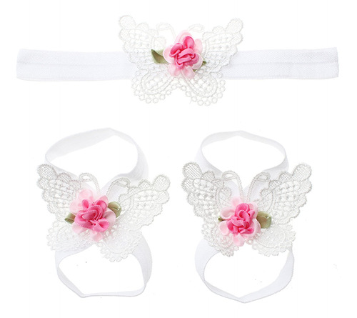 Lddcx Diademas De Mariposa De Ganchillo Para Bebs Y Sandalia