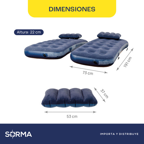 Combo Colchones 3 En 1 - Colchón 1 Plaza X2 + 2 Almohadas Co