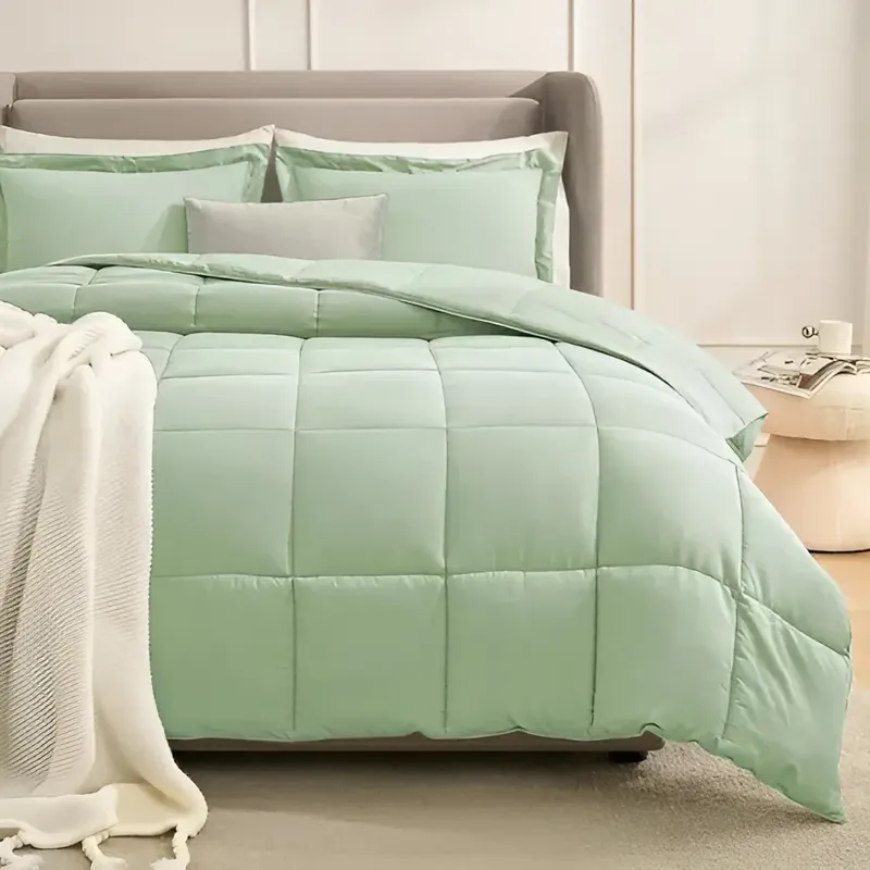 Acolchado Edredon 600 H C/ Fundas King Size 280x260 Color Eucalipto