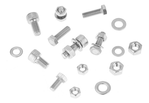 Nuts Kit, 170 Unidades, Tapa De Cabeza Hexagonal De Acero In