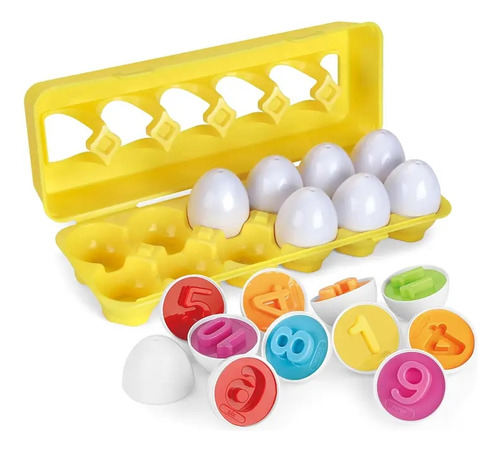 Huevos Didácticos Montessori De Números X 12 