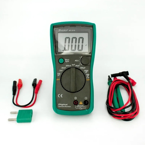 Imagen 2 de 7 de Tester Capacímetro Digital Lcd 0.1pf-20000µf Proskit Mt5110