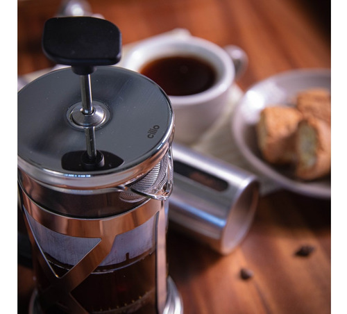 Prensa Francesa Laura Cafetera 6 Tazas 800 Ml Cilio Color Plateado