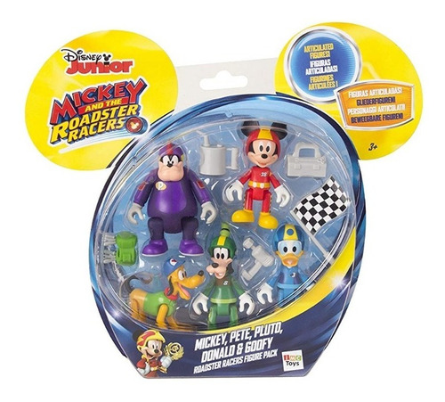 Pack De 5 Figuras Mickey Aventuras S/ruedas - 2 Surt.