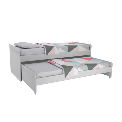 Cama Nido Doble Marinera Carro De 1 Plaza Dormitorio Juvenil Color Blanco