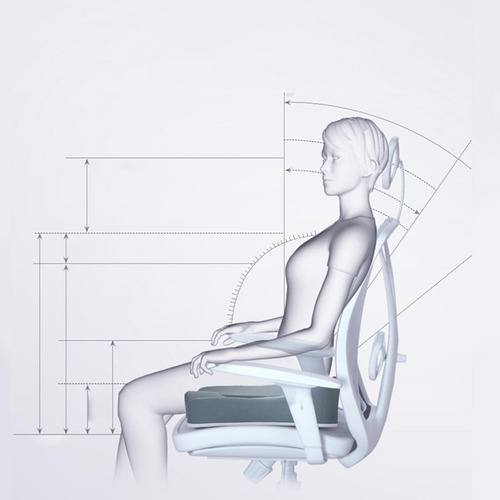 Cojín De Asiento Espuma Viscoelástica Transpirable