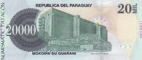 Billete De Paraguay 20000 Guaranies Serie H - Sin Circular