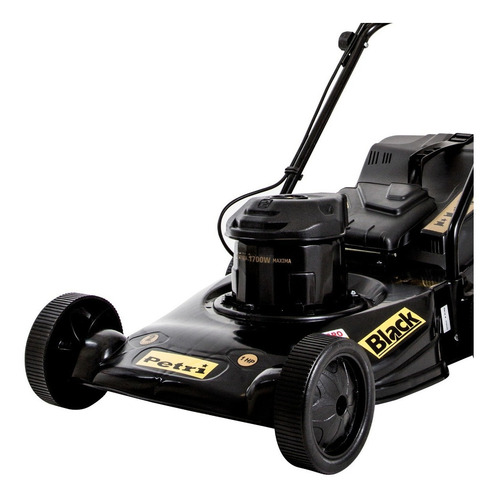 Cortadora de pasto eléctrica Petri 3005051 con bolsa recolectora de 0.75 hp y 220V color negro