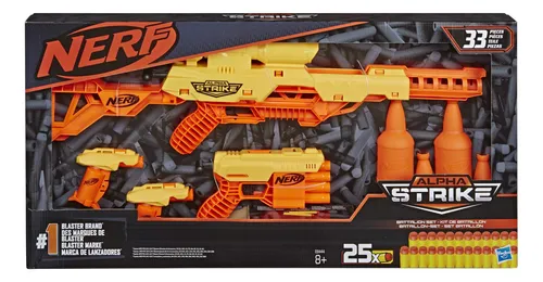 Set Nerf Alpha Strike Battalion Con 4 Lanzadores Y 4 Semiobj