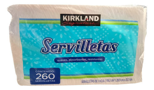 Servilletas Kirkland Signature Paquete Con 260 Servilletas Blanco