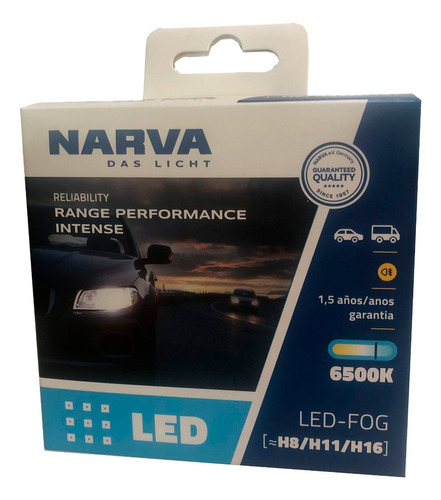 Lámparas Led Hl Narva H8/h11/h16 Pack X2 6500k