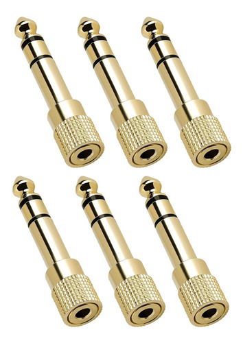 Jinhezo 1/4 To 3.5mm Adapter Head Jack, 6.35mm Male To 3.5m.