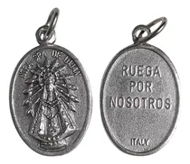 Comprar 15 Medallas Dije Virgen De Lujan Plateada Y Ovalada Italy