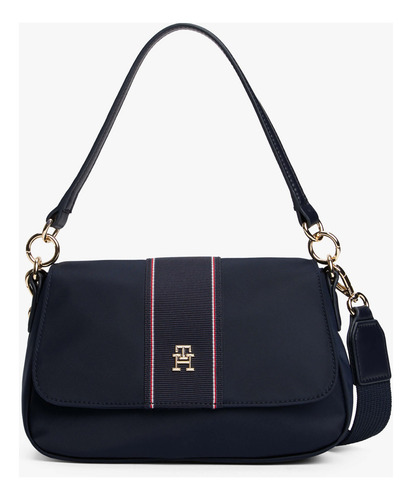 Bolso Azul De Hombro Monograma Tommy Hilfiger De Mujer