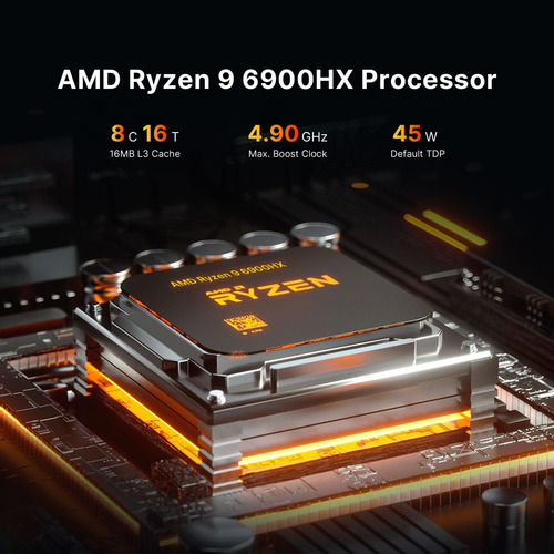 Mini Gaming Pc Bosgame P3 Ryzen 9 6900hx 16gb 512gb Ssd