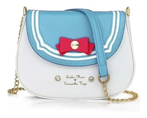 Bolsa Sailor Moon Anime Manga Kawaii Crossbody Azul Claro