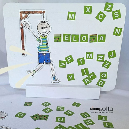 Imagen 2 de 3 de Juego Del Ahorcado Para Niños Con Letras Imantadas