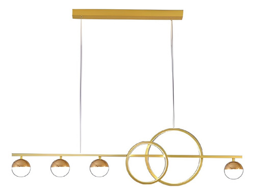 Pendente Moderno Nórdico Dourado Bivolt