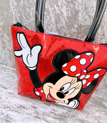 Imagen 2 de 3 de Bolso Minnie Para Niña Nuevo Y Original Rojo