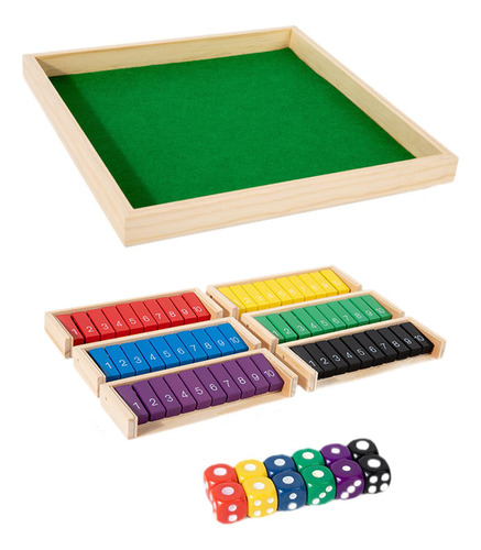 Cierre La Caja Con 12 Dices, Accesorios Para El Multicolor