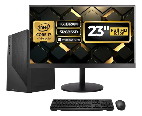 Computador Completo Top Intel Core i7 4770, 16GB RAM, SSD 512GB