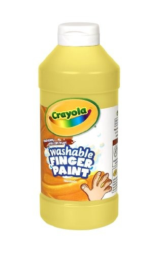 Crayola Fingerpaint, Amarillas, 32 Onzas, Pintura Lavable Hi