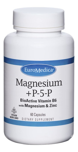 Euromedica Magnesio + P-5-p - 60 Cpsulas - Vitamina B6 Bio-a