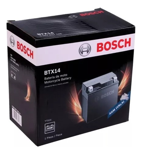 Bateria Moto Bosch Btx14 Bmw 1200 Honda Trx 300-350-420