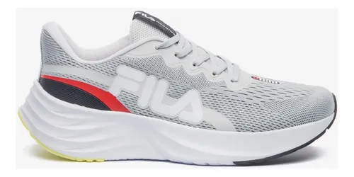 Tênis Fila Masculino Racer Comet 2 Esportivo Corrida Treino Cinza Gelo/vermelho/preto Geométrico 38 Br