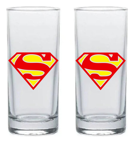 Copa Superman Shots Aguardientera Tequila X 2 Unid