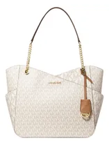 Comprar Cartera tote Michael Kors Jet Set Large color vanilla