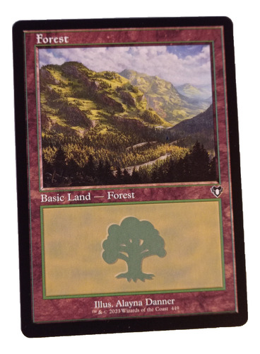 Carta Magic Commander Masters Forest Land Mtg