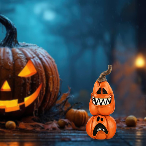 2 Estatuilla De Resina De Halloween, Adornos Calabaza