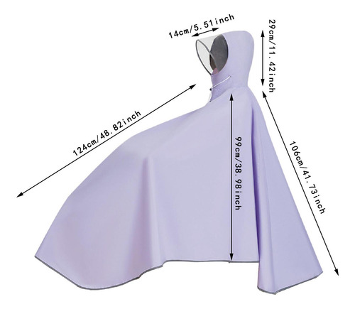 Poncho De Lluvia Para Bicicleta, Impermeable Con Capucha Par