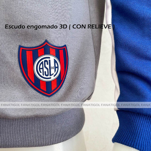 Imagen 3 de 8 de Buzo San Lorenzo Oficial Básico Estampado