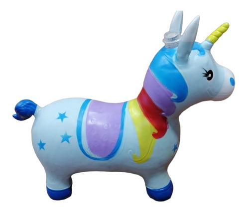 Imagen 1 de 3 de Pony Unicornio Saltarina De Goma Con Luces Y Sonido Colores