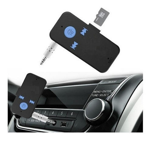 Receptor Bluetooth Audio Carro Plug 3.5 Microsd Manos Libres