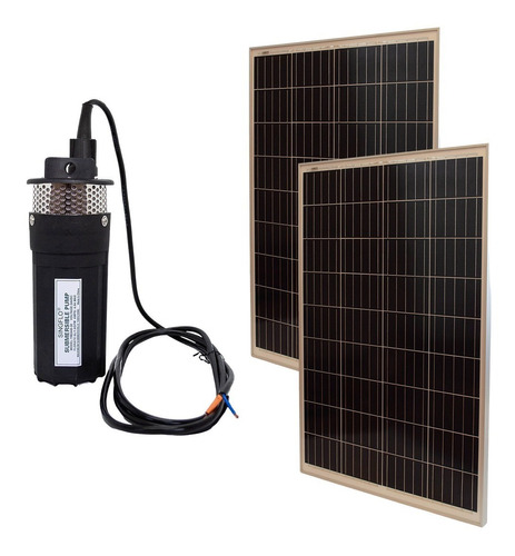 Kit Bomba Agua Solar 6lpm 24v 70m + 2 Paneles 100w Ltceco