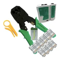 Comprar Alicate Crimpar Rj45 +  Testador Cabo Rede + 100 Rj45 Ouro