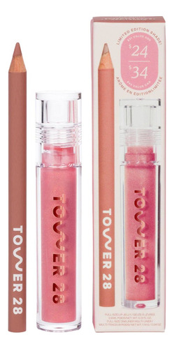 Tower 28 Kit Gloss Con Brillo Y Delineador Line + Shine Color Lip Kit