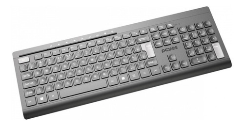 Teclado Soft Sem Fio Pcyes, Wireless, Abnt2 Preto - Ptosfwab Preto Português Brasil