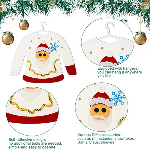 12 Piezas Autoadhesivas Navideñas Diy Suéteres Feos A...