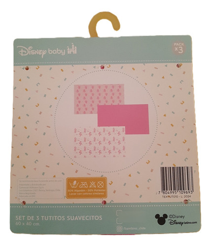 Set 3 Tutitos Suavecitos Bambino Disney Niña