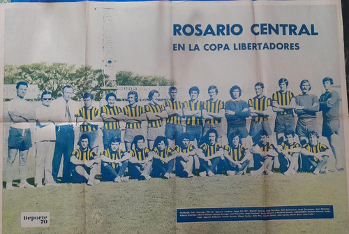 Poster Rosario Central. Antiguo. Histórico. 1970 Excelente.