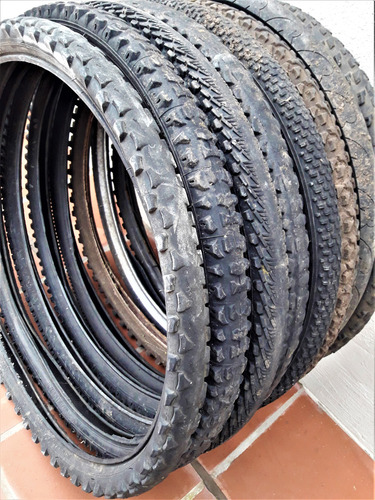 Cubierta Bicicleta. Rueda. Llanta. Usada. Reciclar Entrenar Negro (Usado)