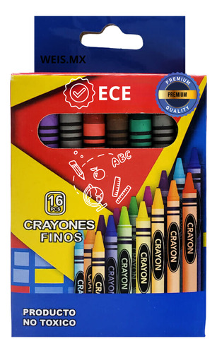 12 Crayones Finos Crayola Redondos Escolares Dibujo Colorear