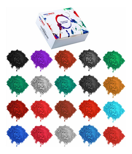 Tinte De Pigmento De Color Mica Powder  (paquete De 24) 0.1