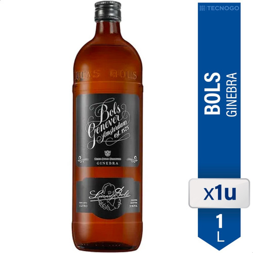 Ginebra Bols 1 Litro Gin 1000ml  